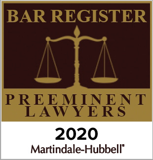 Graphic of Martindale-hubbell 2019 Peer Rated for Highest Level badge